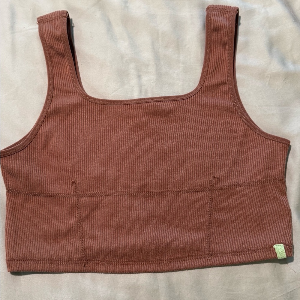 GB Girls Mauve light Chocolate Ribbed Top